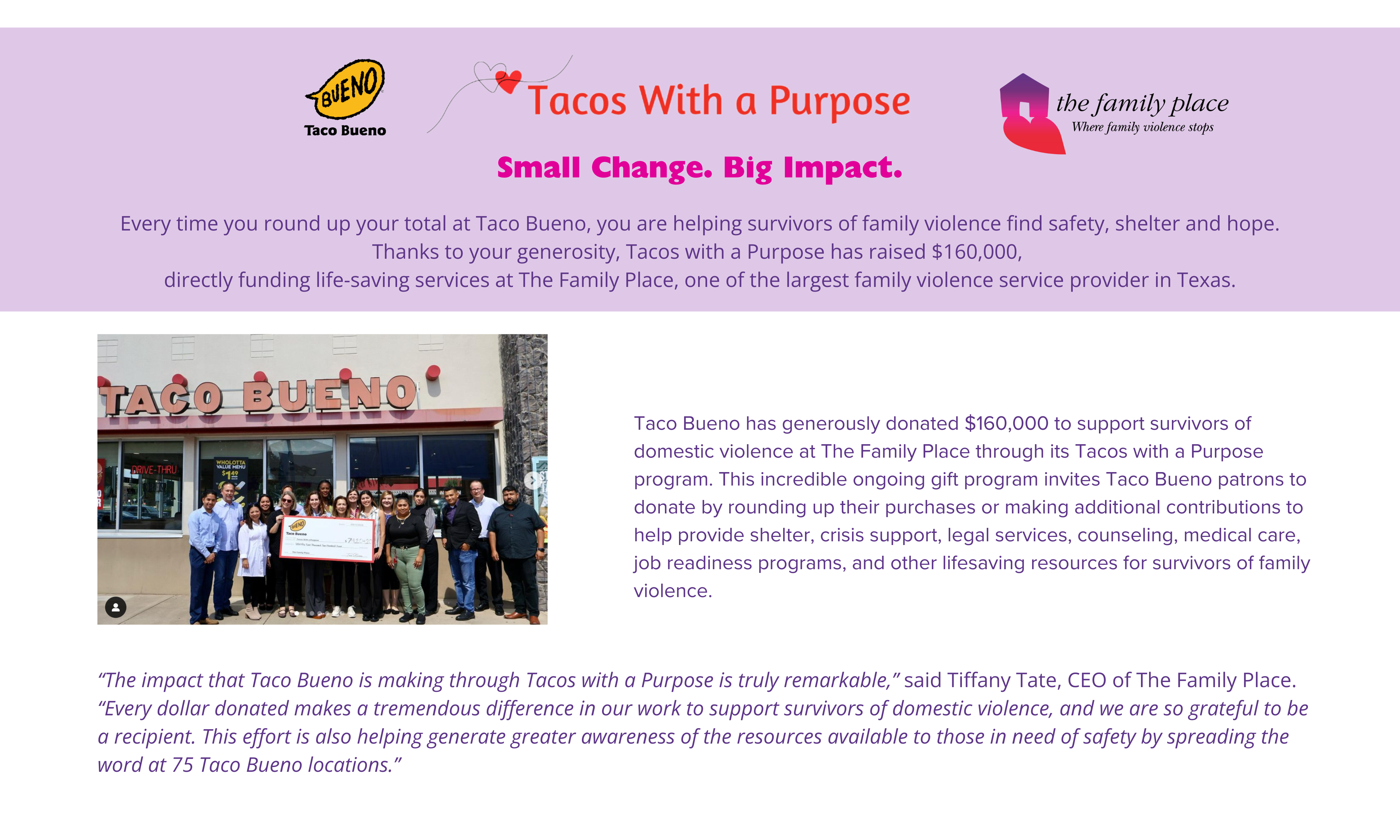 Tacos with a Purpose